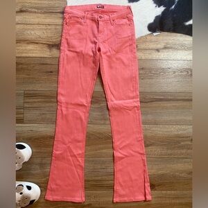 Mother Denim mid rise coral bootcut/flare jeans